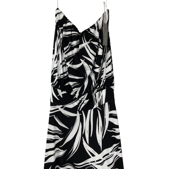 Last Tango Palm Leaf Print Maxi Dress Size M Strapless Poly Spandex Boho NWT - Picture 2 of 10